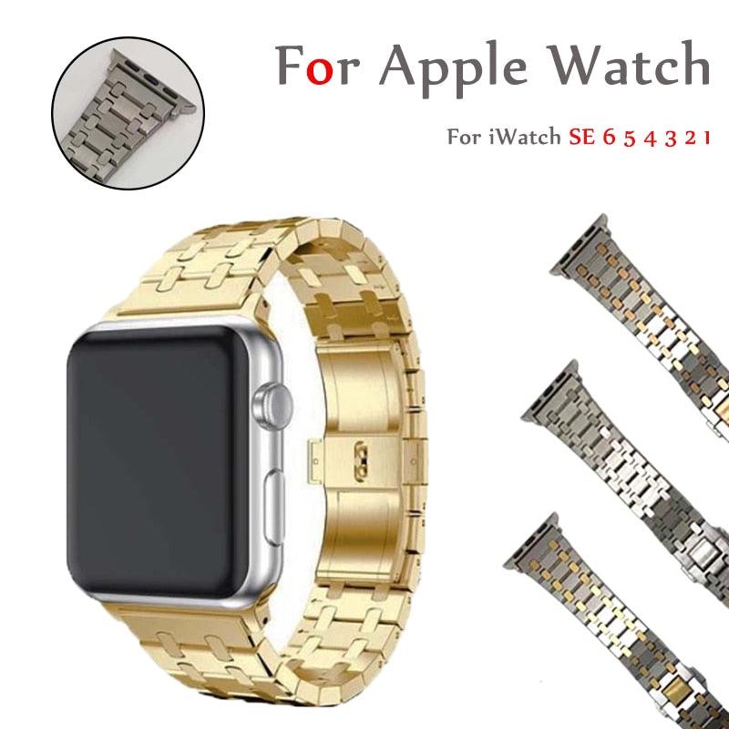 Stainless Steel Apple Watch Strap - arleathercraft