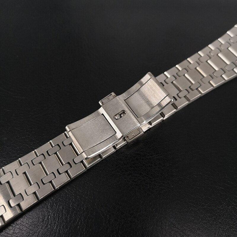 Stainless Steel Apple Watch Strap - arleathercraft