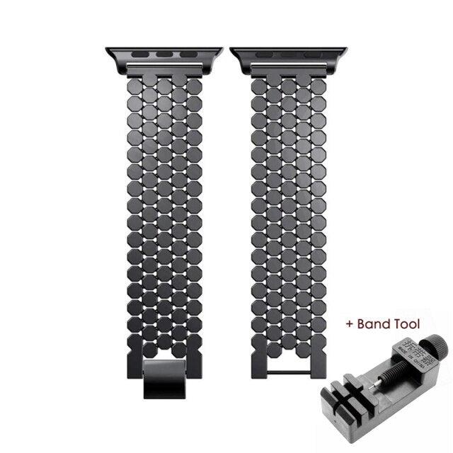 Steel Apple Watch Strap - arleathercraft