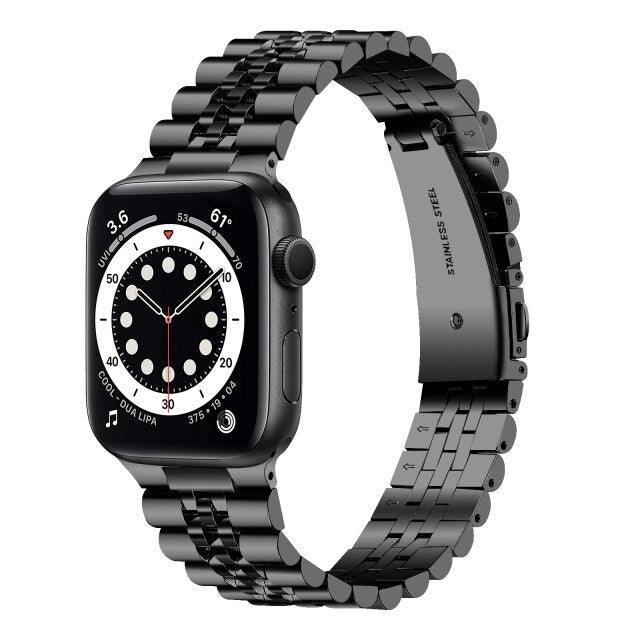 Stainless Steel Apple Watch - arleathercraft