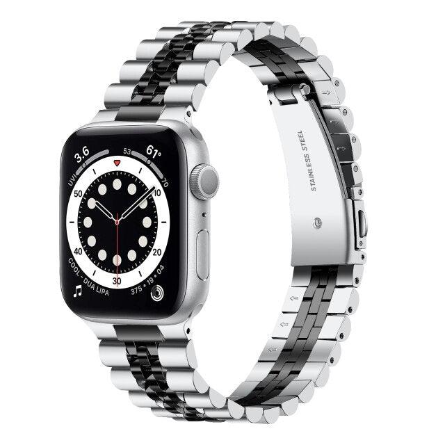 Stainless Steel Apple Watch - arleathercraft