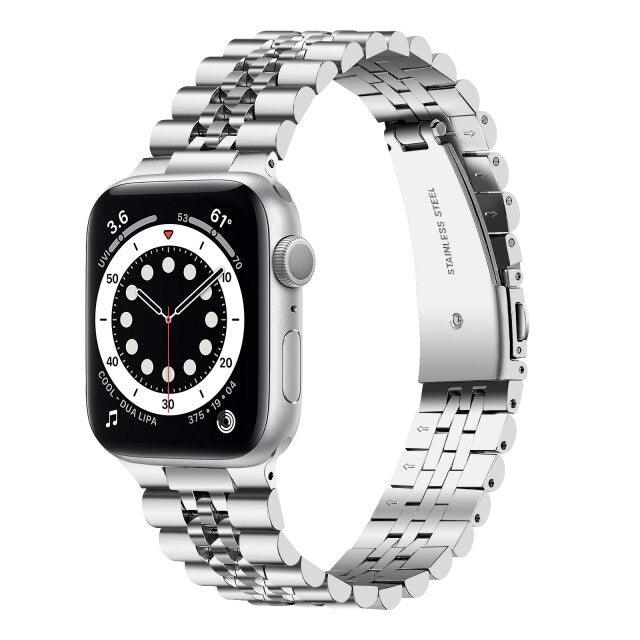 Stainless Steel Apple Watch - arleathercraft