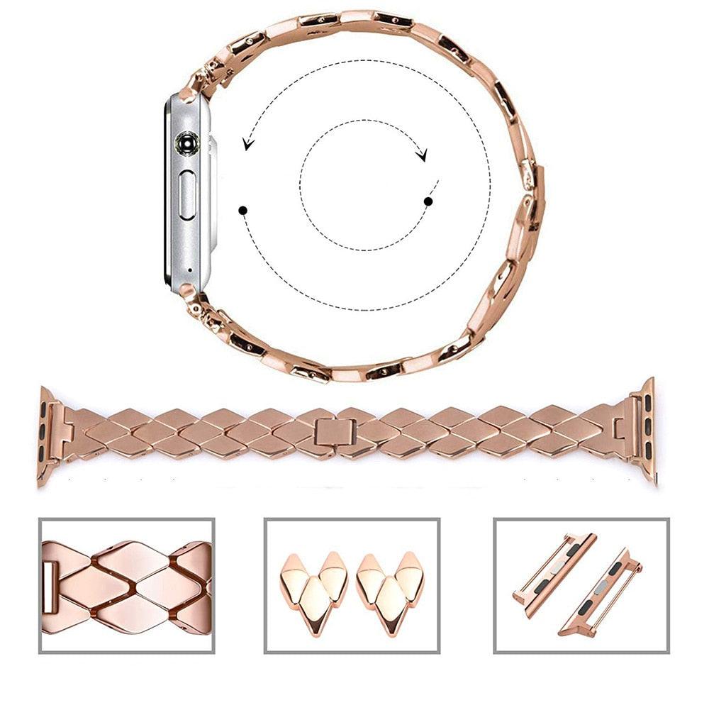 Stainless Steel Apple Watch Strap - arleathercraft