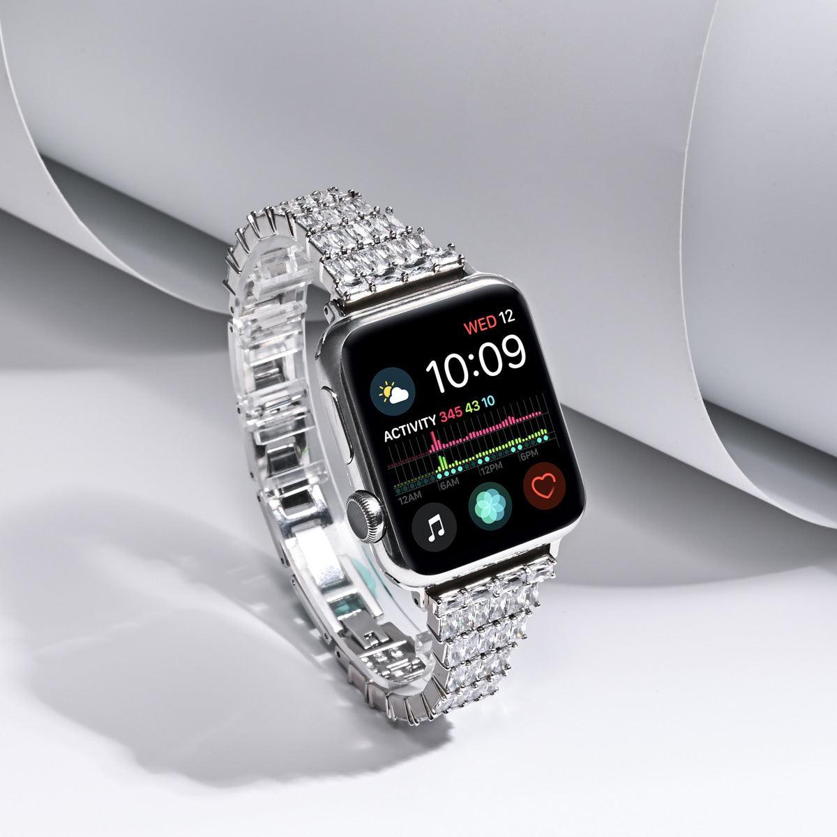 Diamond Apple Watch Band - arleathercraft