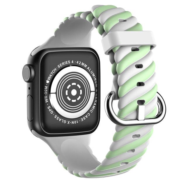 Rubber Rainbow Apple Watch Band - arleathercraft