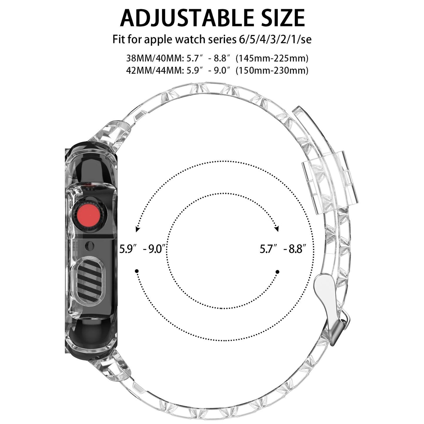 Transparent Apple Watch Band - arleathercraft
