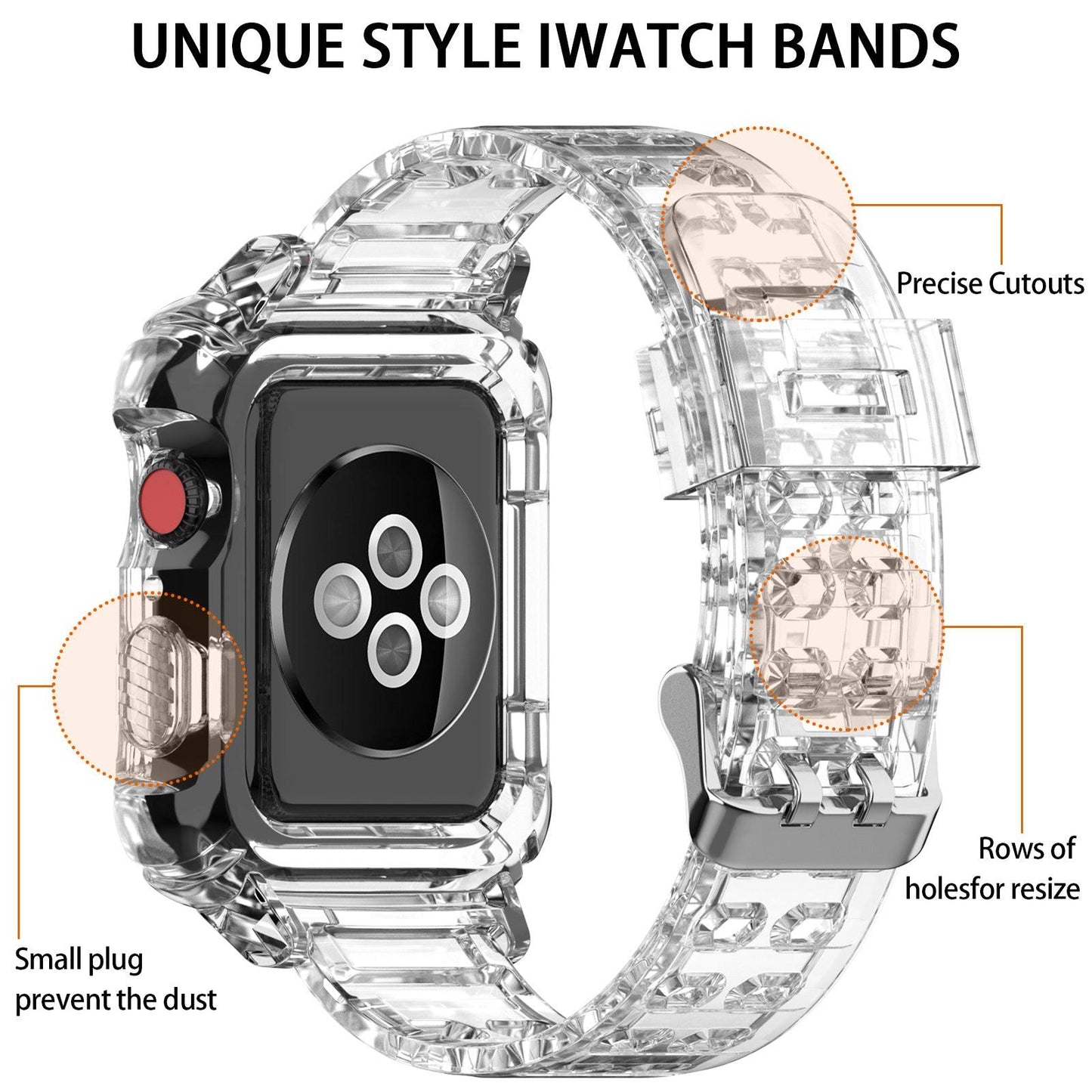 Transparent Apple Watch Band - arleathercraft