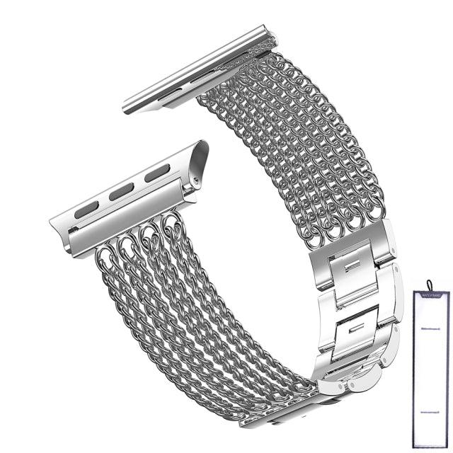 Stainless Steel Apple Watch Band - arleathercraft