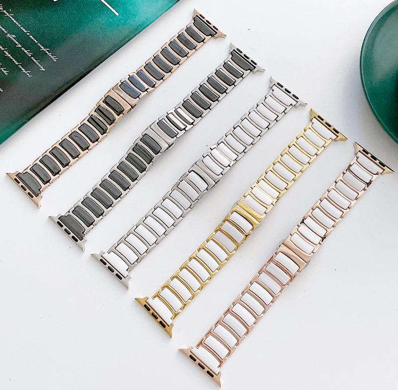 Ceramic Steel Apple Watch Band - arleathercraft
