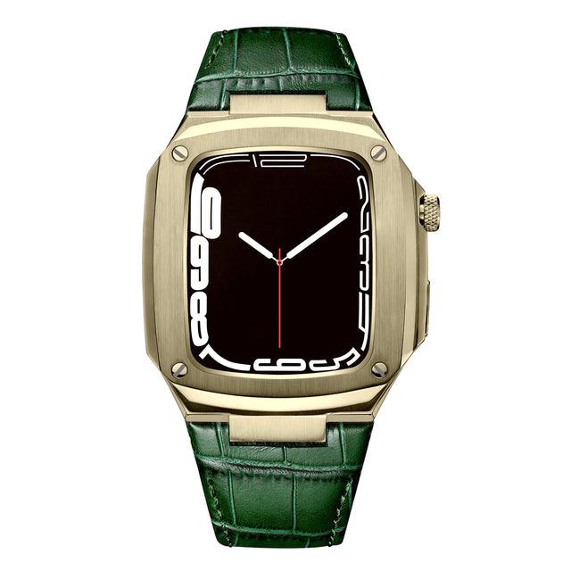Stainless Steel Leather Apple Watch Strap - arleathercraft