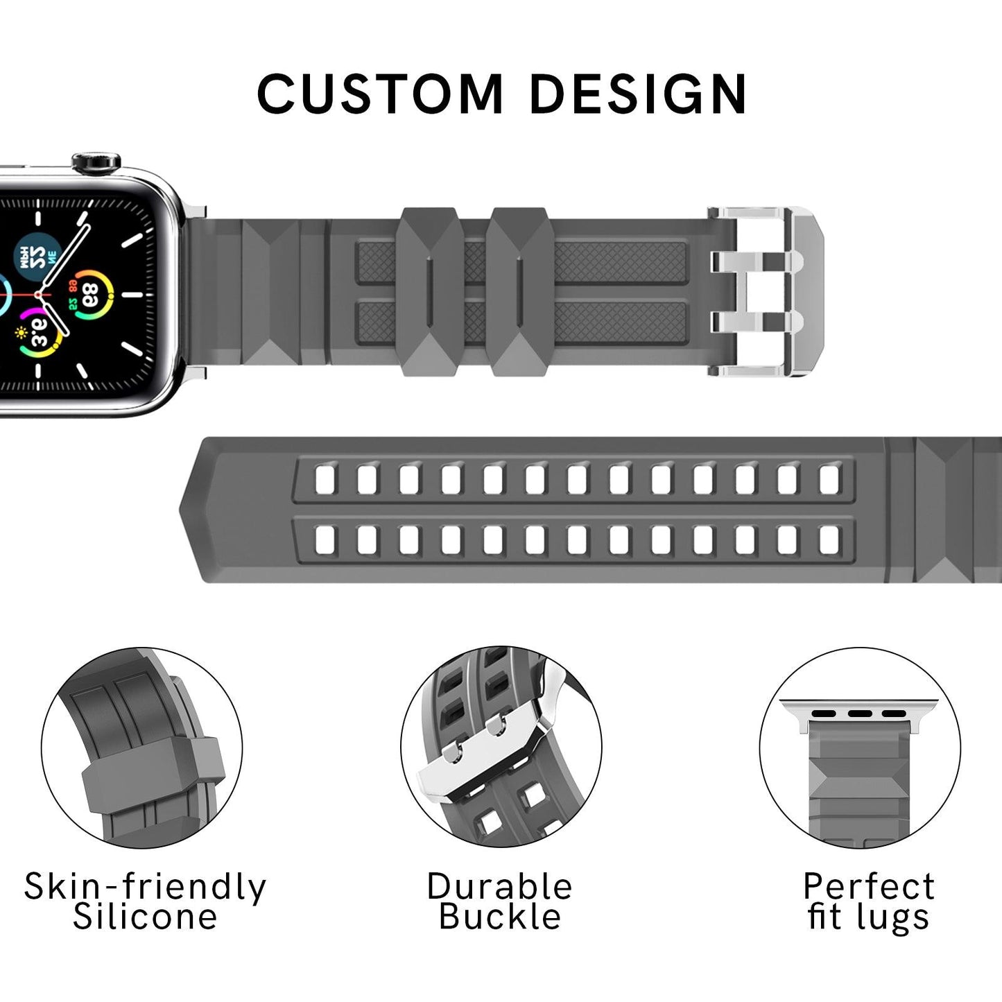 Silicone Apple Watch Band - arleathercraft