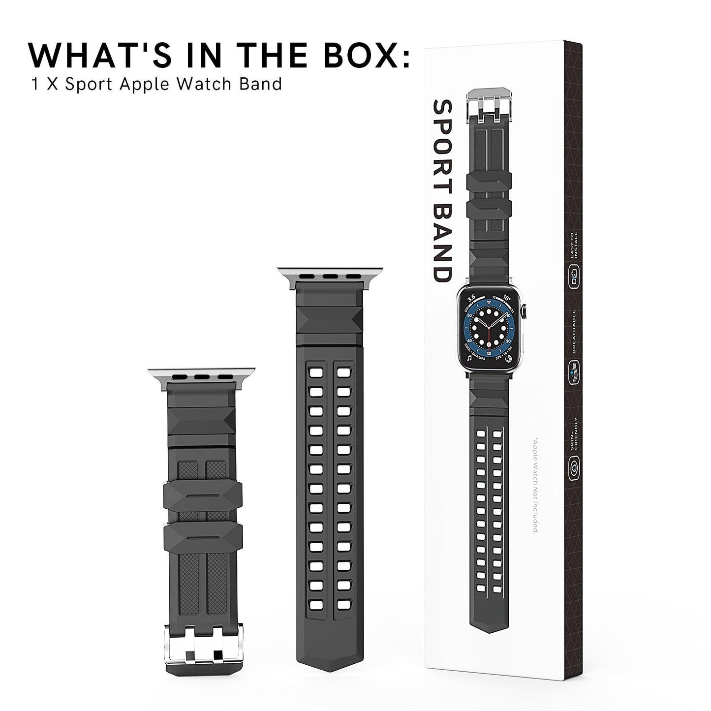 Silicone Apple Watch Band - arleathercraft