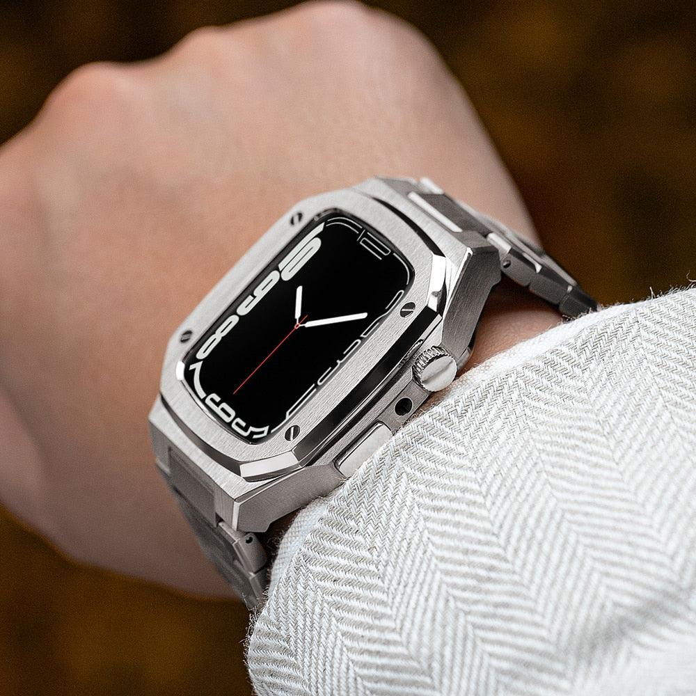 Stainless Steel Apple Watch Band+Case - arleathercraft