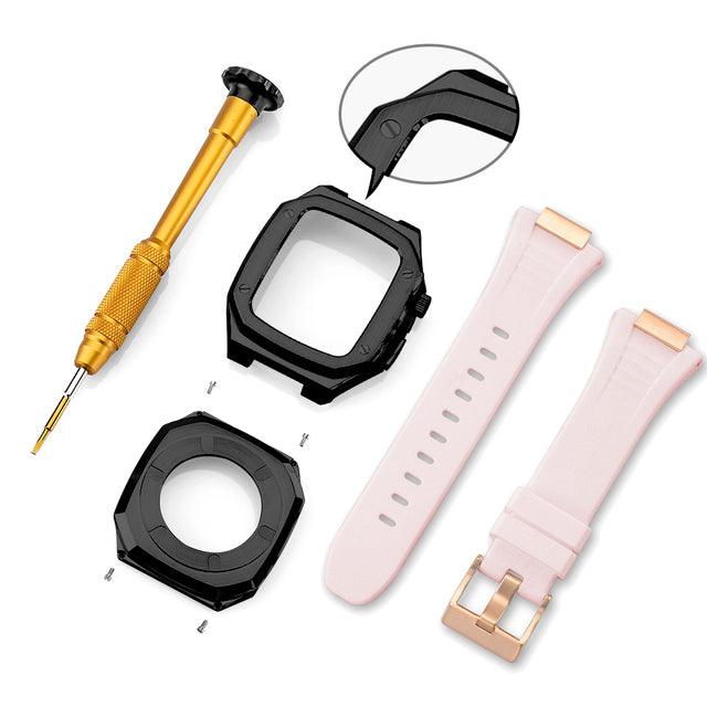 Stainless Steel Apple Watch Band+Case - arleathercraft