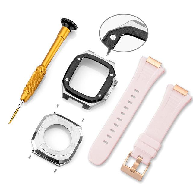 Stainless Steel Apple Watch Band+Case - arleathercraft