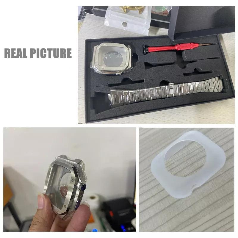 Stainless Steel Apple Watch Band+Case - arleathercraft