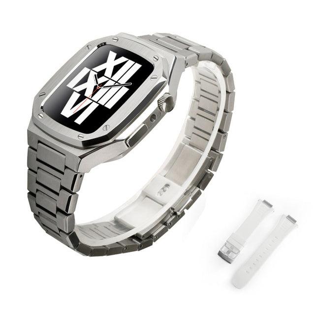 Stainless Steel Apple Watch Band+Case - arleathercraft