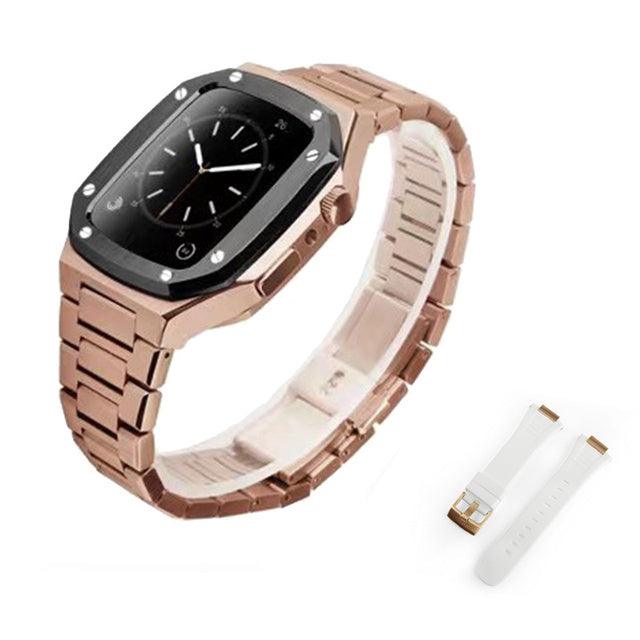 Stainless Steel Apple Watch Band+Case - arleathercraft