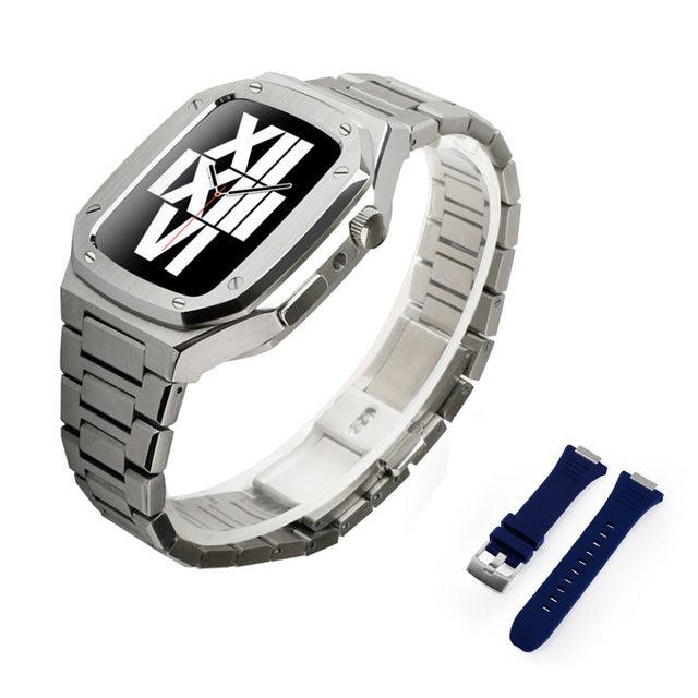 Stainless Steel Apple Watch Band+Case - arleathercraft