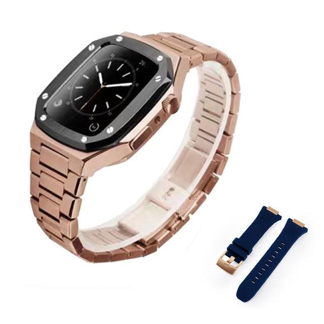 Stainless Steel Apple Watch Band+Case - arleathercraft