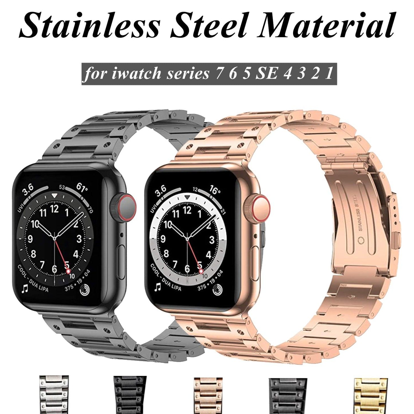 Stainless Steel Apple Watch Band - arleathercraft