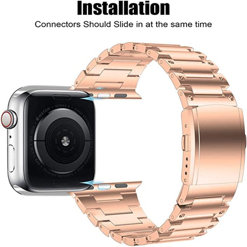Stainless Steel Apple Watch Band - arleathercraft