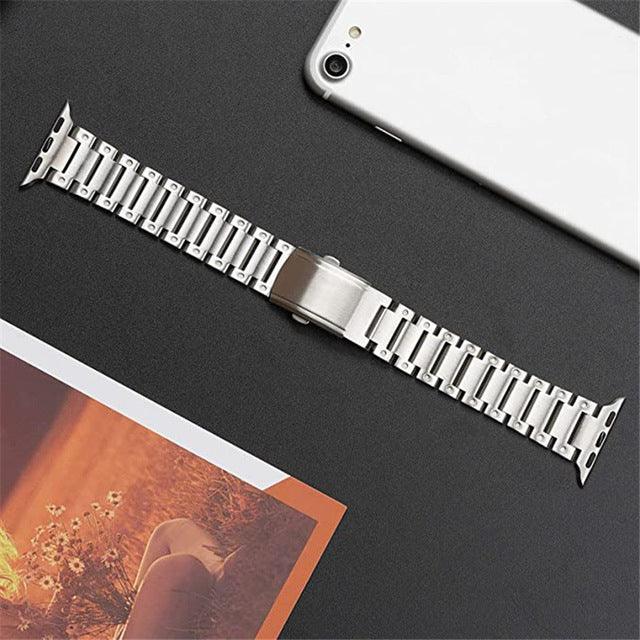 Stainless Steel Apple Watch Band - arleathercraft