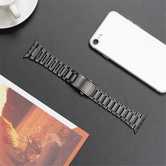 Stainless Steel Apple Watch Band - arleathercraft