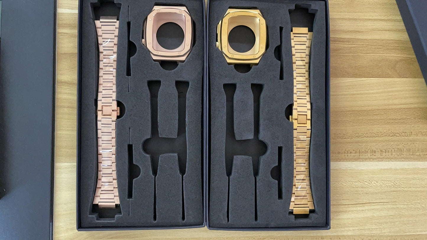 Stainless Steel Apple Watch Band+Case - arleathercraft