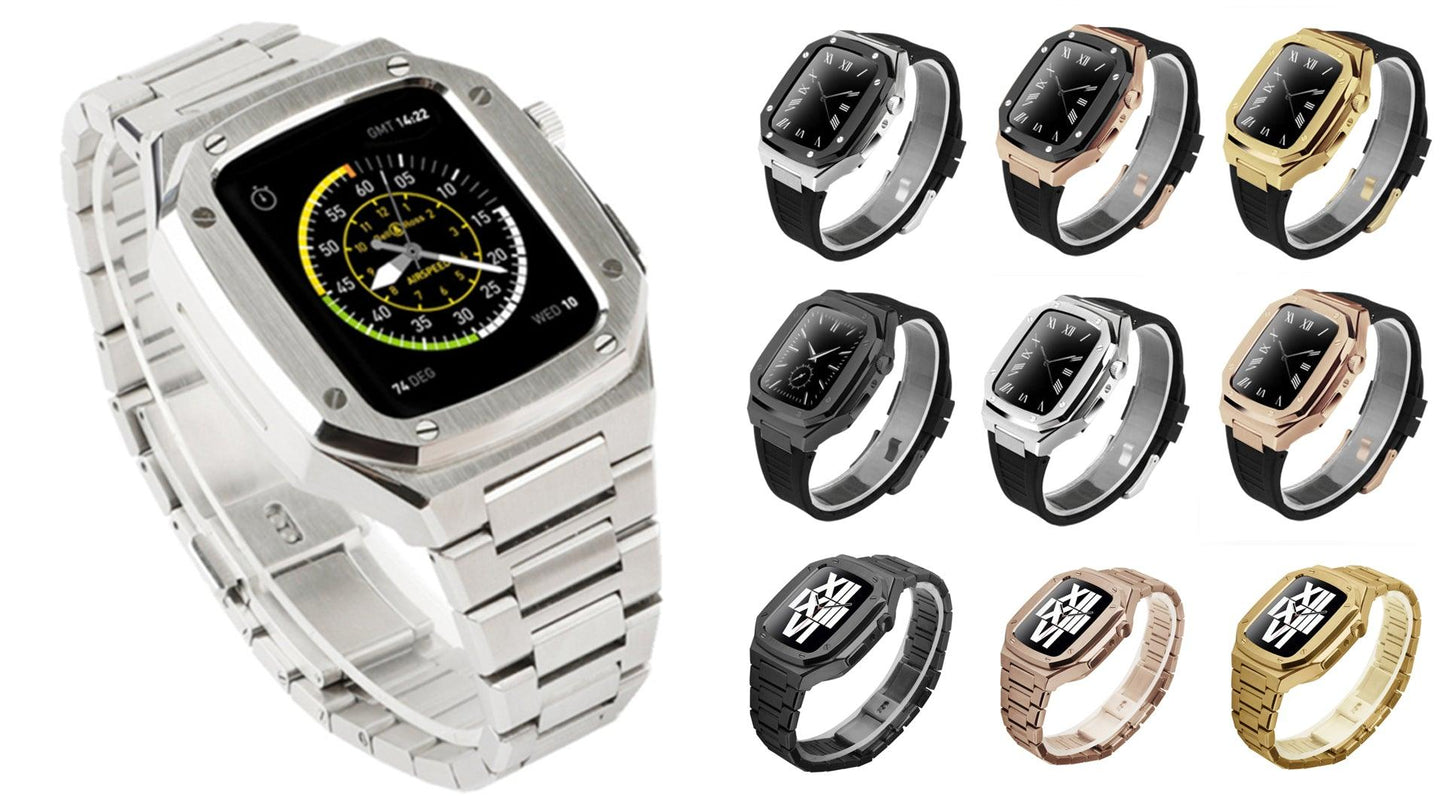 Stainless Steel Apple Watch Band+Case - arleathercraft