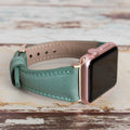 Green Leather Apple Watch Band Series 10/9/8/7/6/5/4/ SE / Ultra 8 1/2