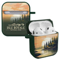 National Parks Isla Royale HDX Apple Airpods Gen 1 & 2 Case Cover - Arleathercraft Isla Royale