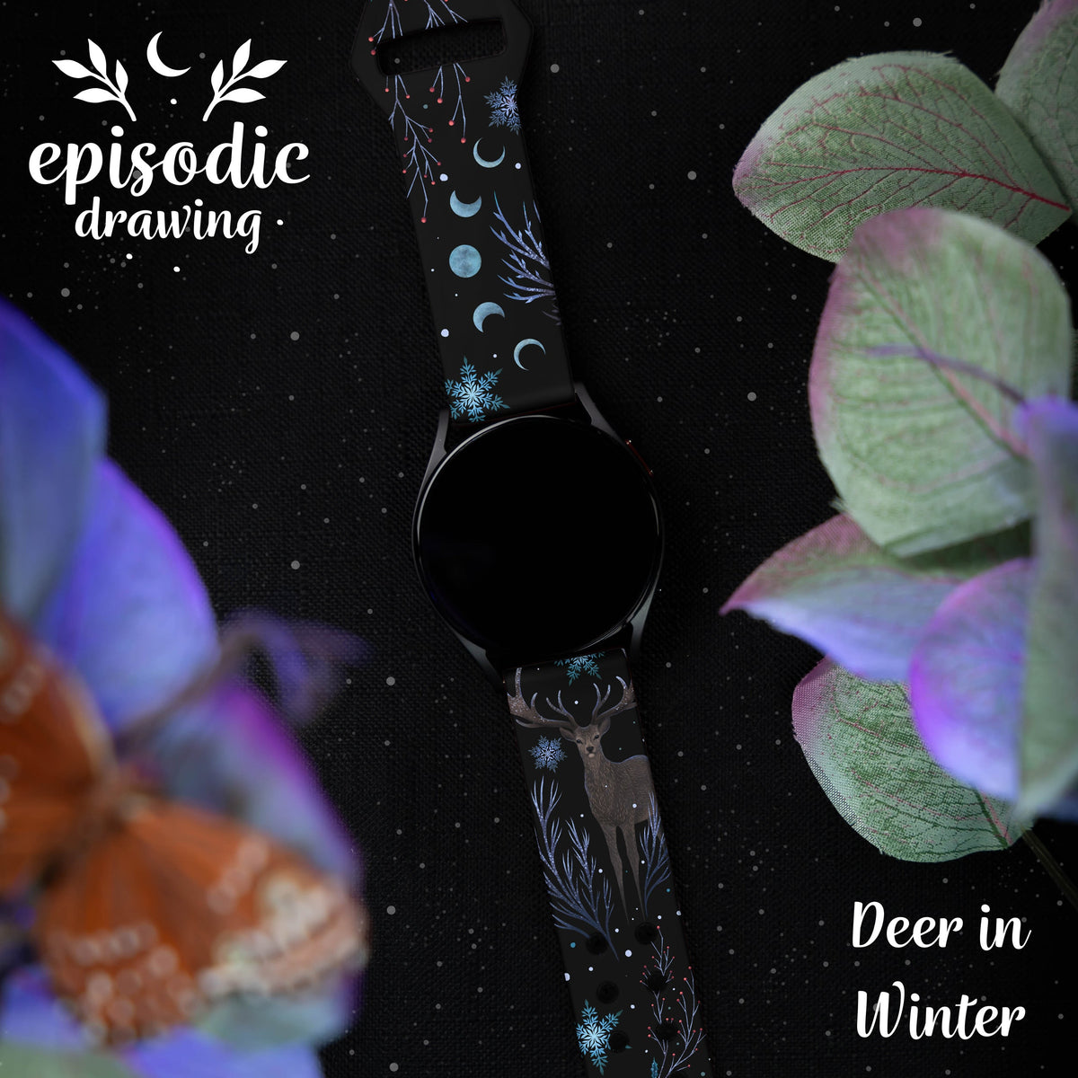 Episodic Drawing Enchanted Collection HD  Watchband for Samsung, Garmin, Fossil, and More