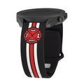 FireFighter First Responder HD Watchband for Samsung, Garmin, Fossil, and More for Samsung, Garmin, Fossil, and More - Arleathercraft First Responders 1 / 20mm / Short