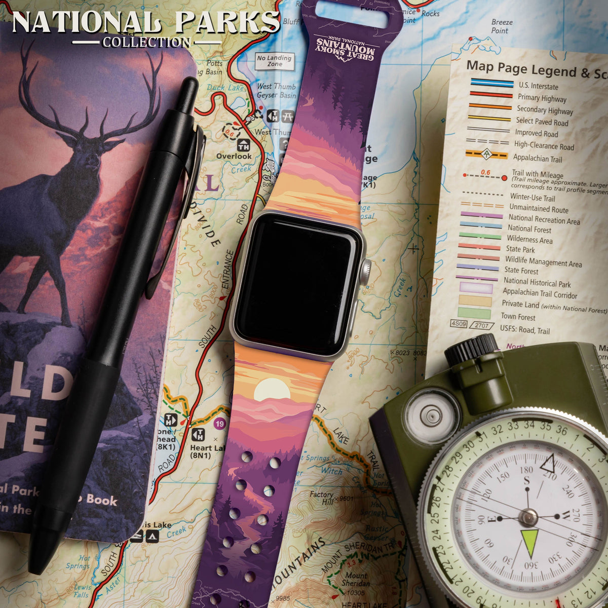 National Parks Great Smoky Mountains HD Apple Watch Band