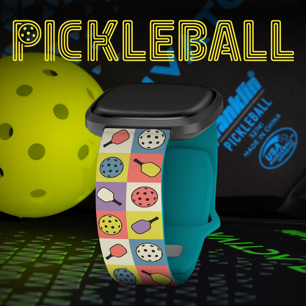 Pickleball HD Fitbit Versa 3 & Sense 1 Watch Band
