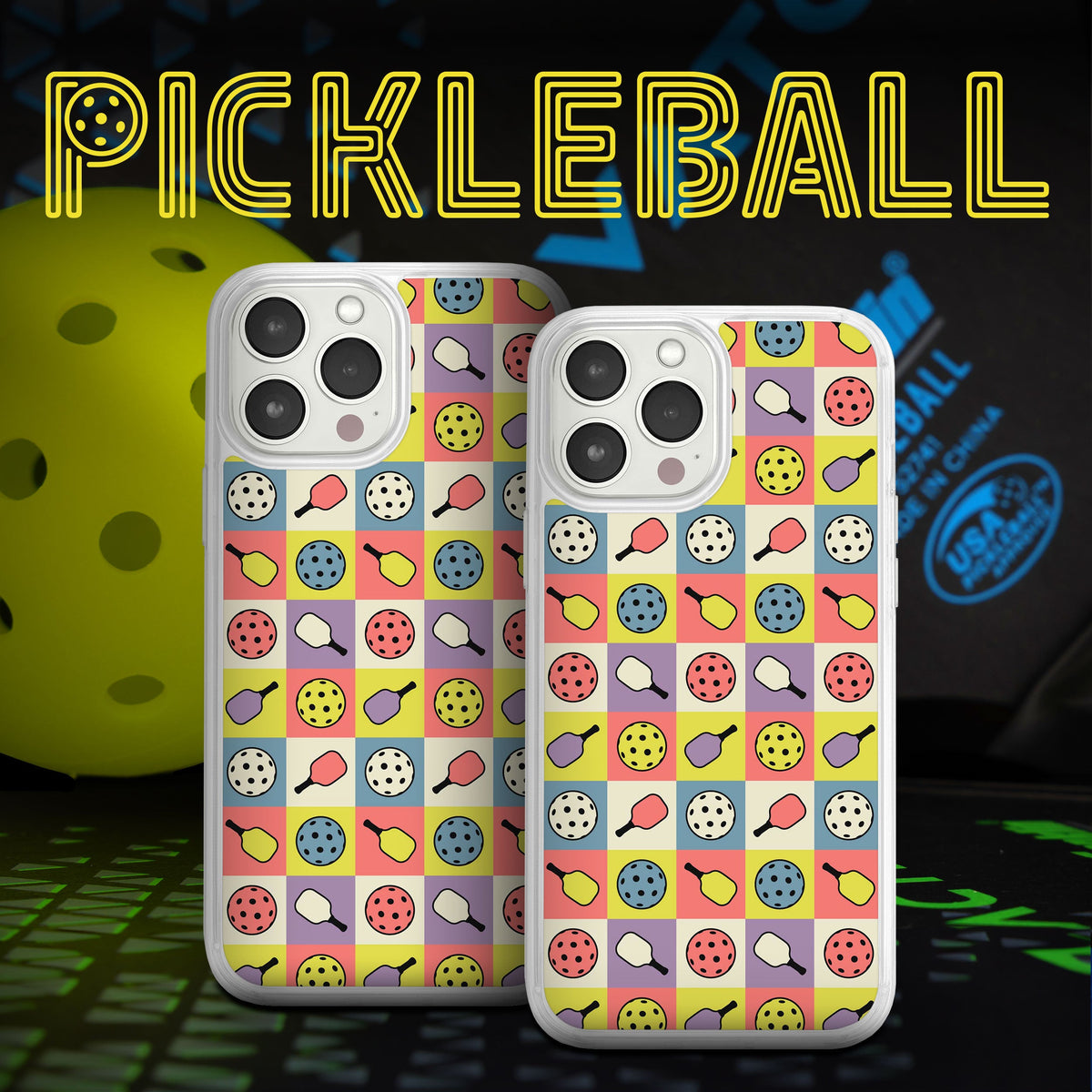 Pickleball HD Apple iPhone 14 Series Mag-Safe Phone Case