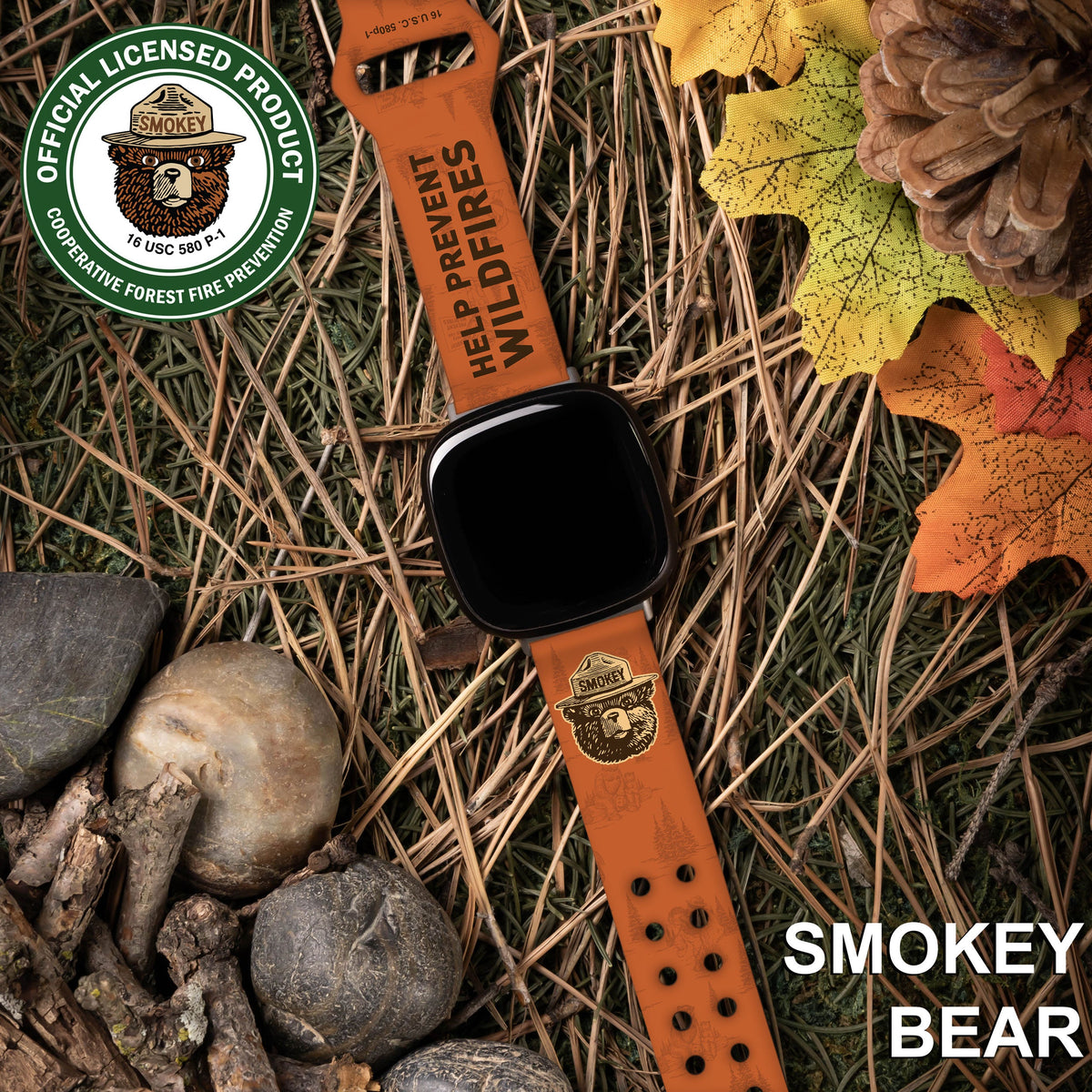 Smokey Bear Classic HD Fitbit Versa 3 & Sense Watch Band