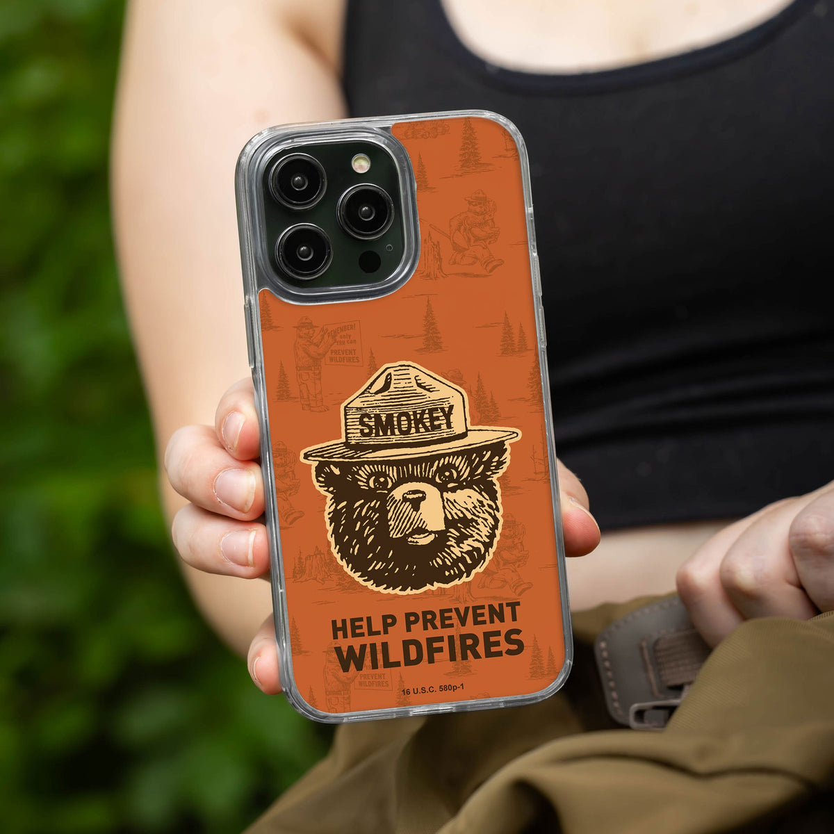 Smokey Bear Classic HD Apple iPhone 14 Series Mag-Safe Phone Case