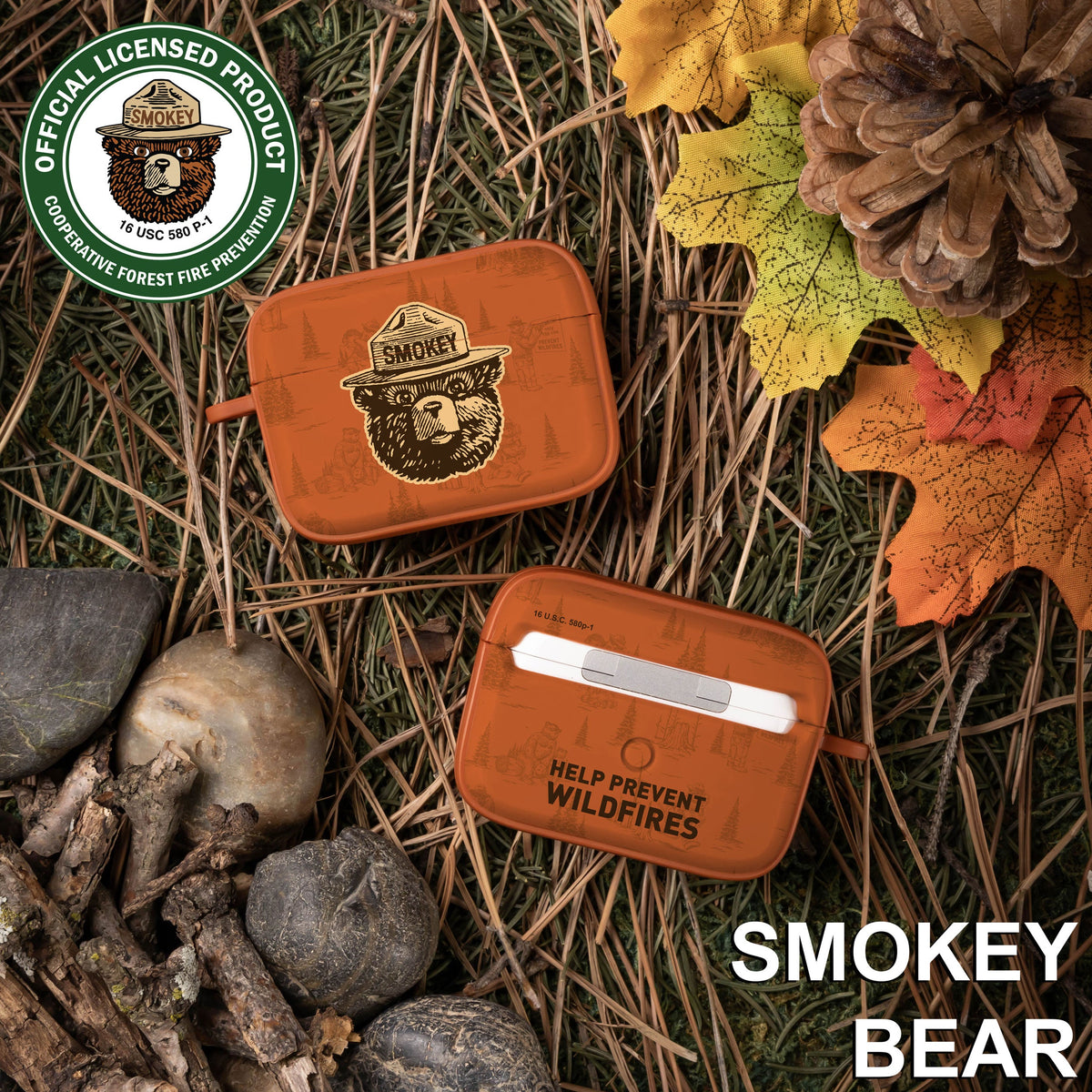 Smokey Bear Classic HDX Apple AirPods Pro 1 & 2 Case Cover