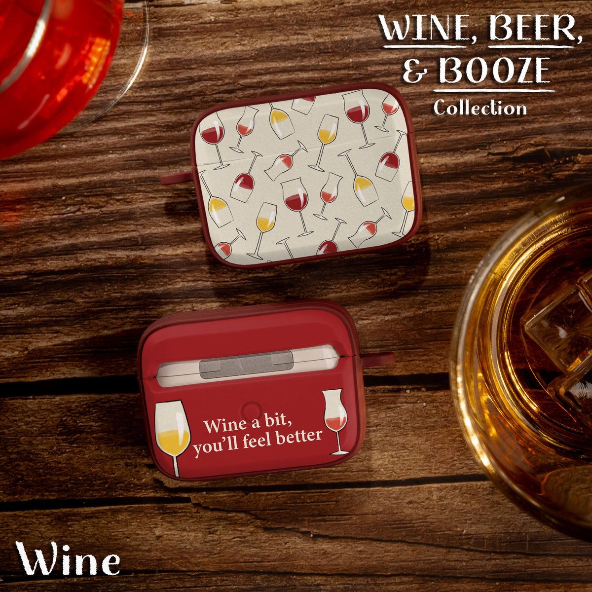 Wine, Beer, & Booze HDX Apple AirPods Pro 1 & 2 Case Cover