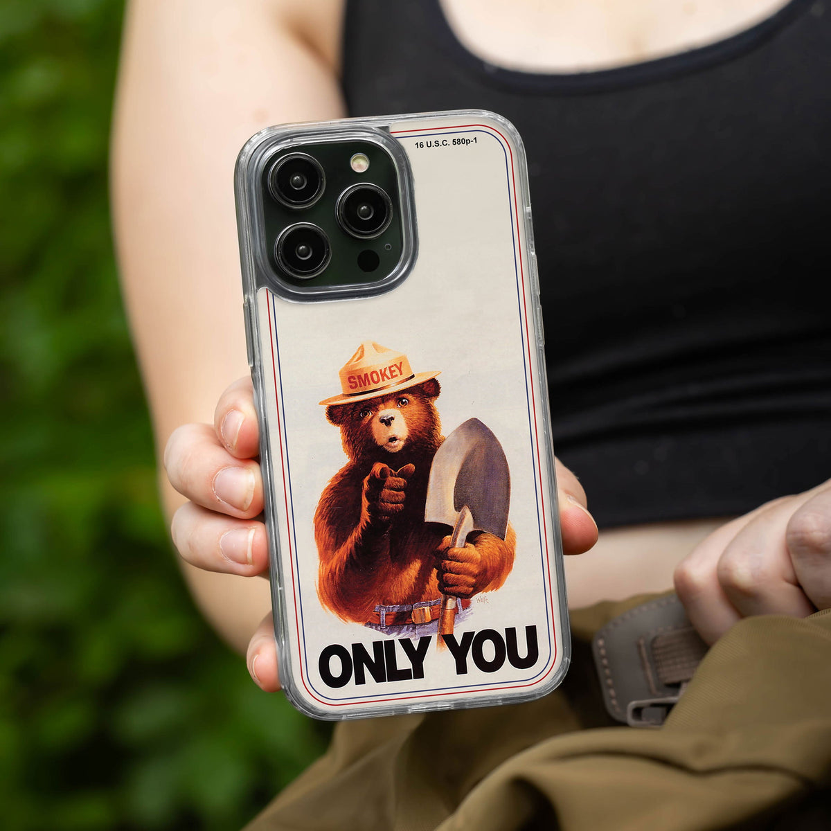 Smokey Bear Classic HD Apple iPhone 14 Series Mag-Safe Phone Case