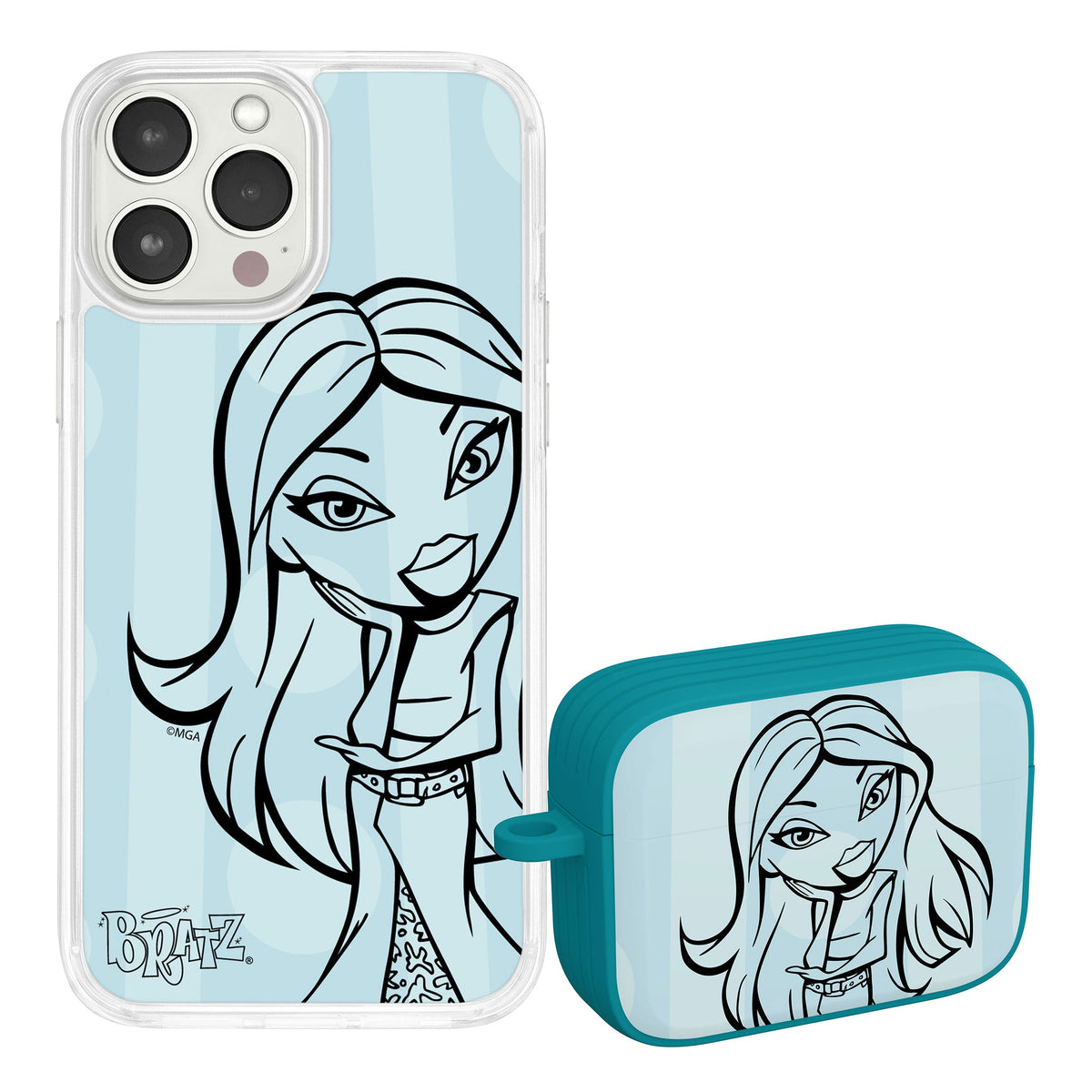 Bratz® Passion For Fashion HD Apple iPhone 13 Mag-Safe Phone Case and AirPods Pro 1 & 2 Combo Package