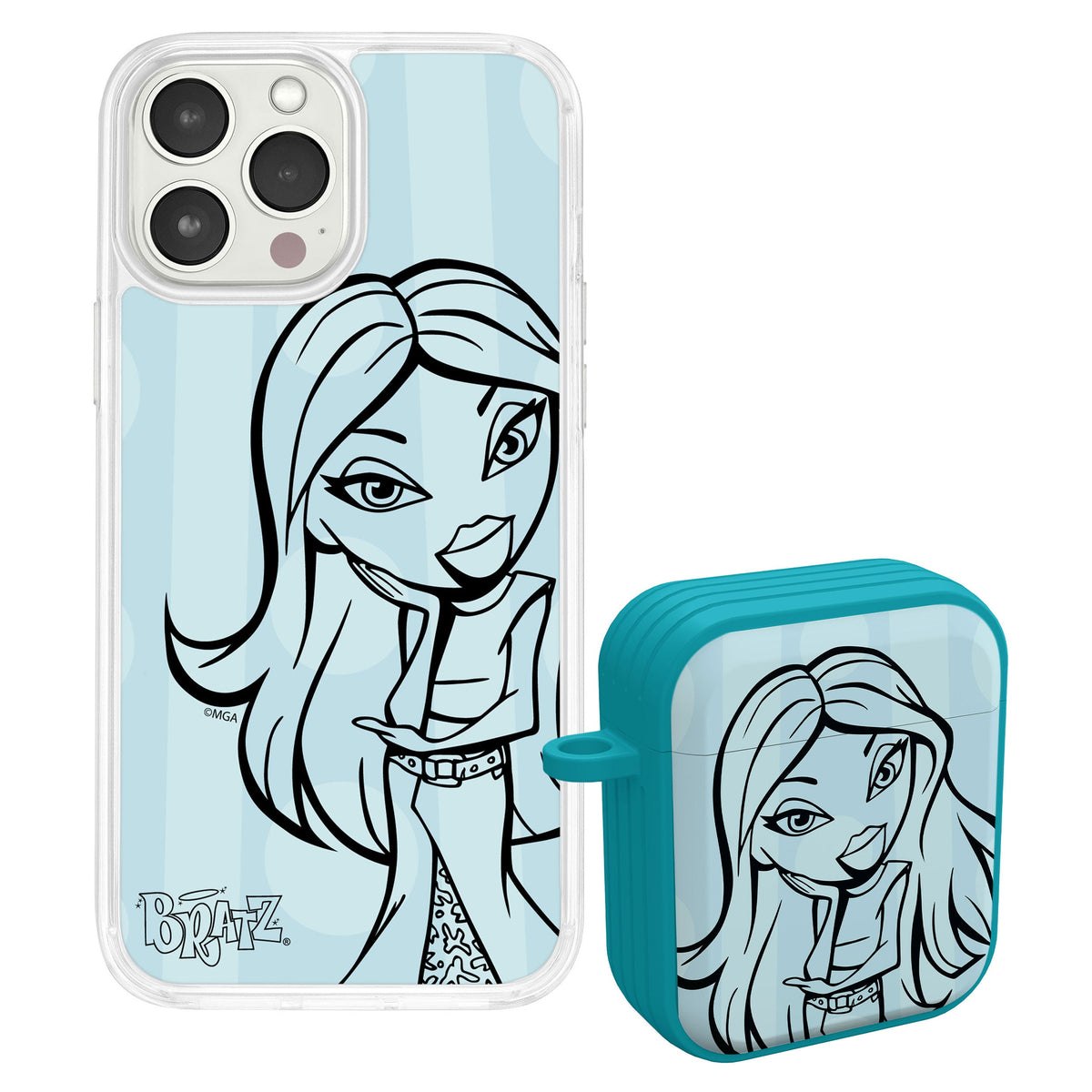 Bratz® Passion For Fashion HD Apple iPhone 12 Mag-Safe Phone Case and AirPods Gen 1 & 2 Combo Package
