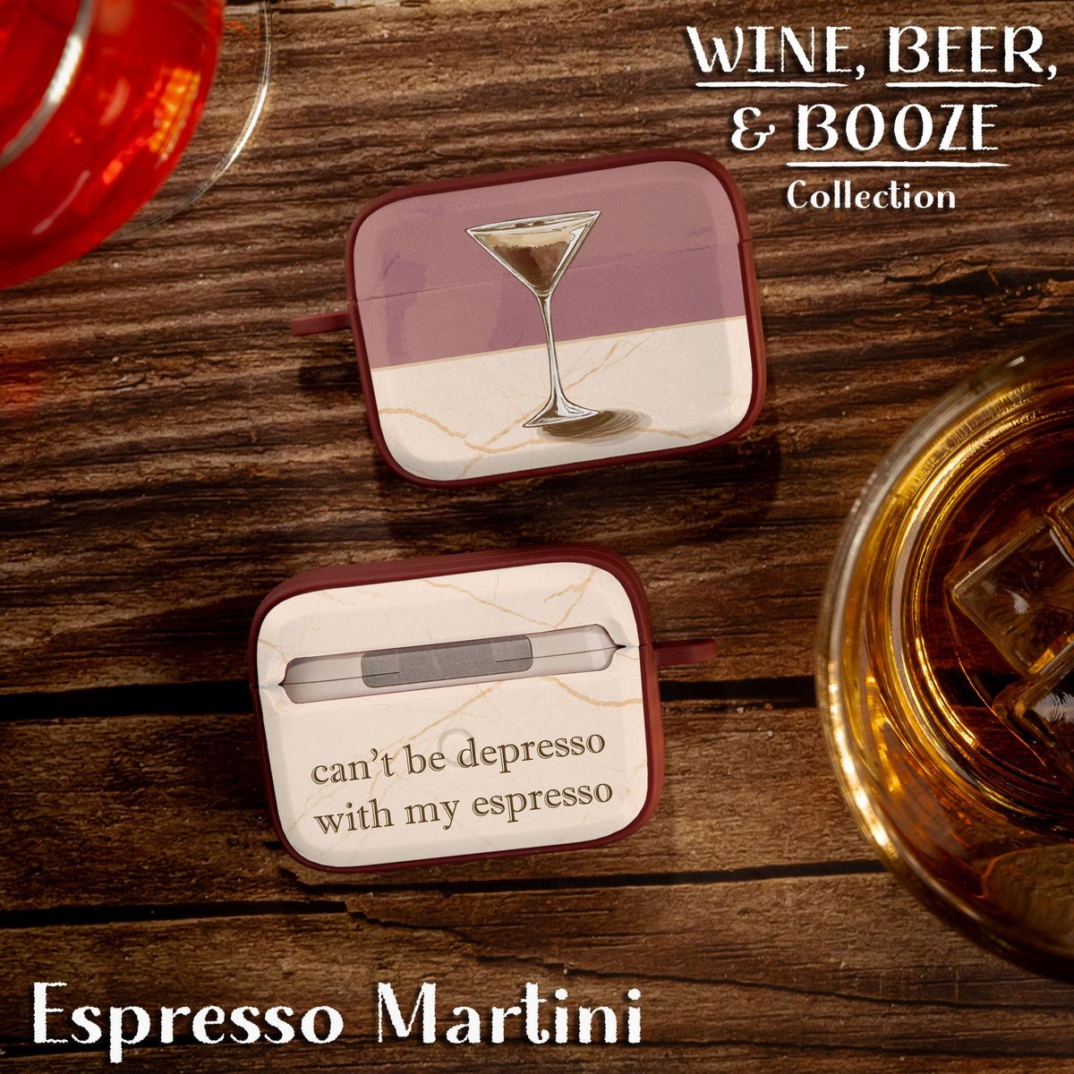 Wine, Beer, & Booze HDX Apple AirPods Pro 1 & 2 Case Cover