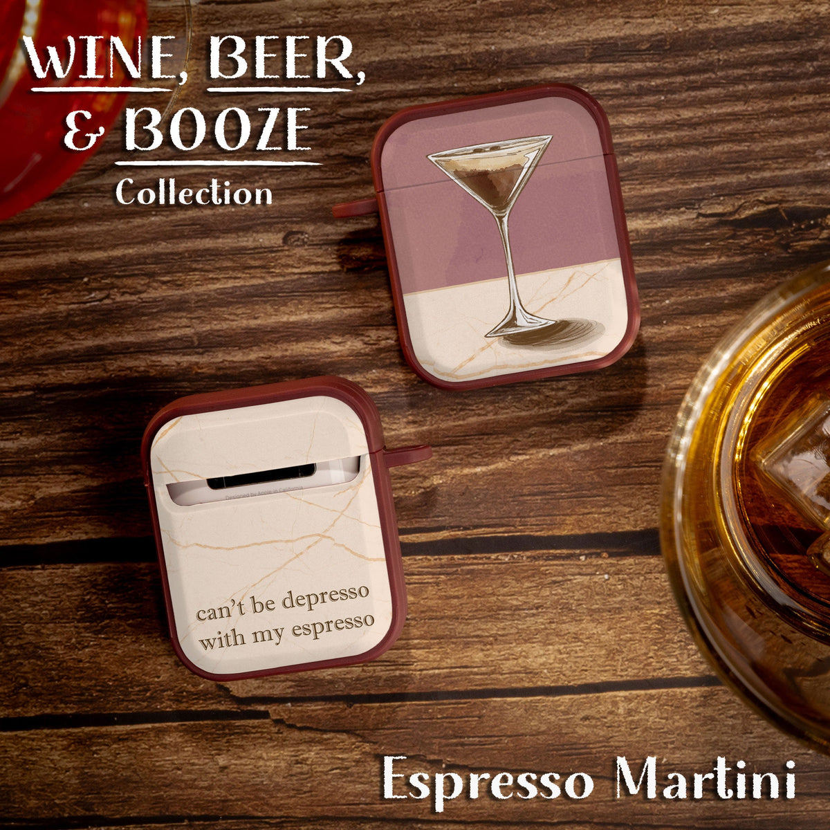 Wine, Beer, & Booze HDX Apple AirPods Gen 1 & 2 Case Cover
