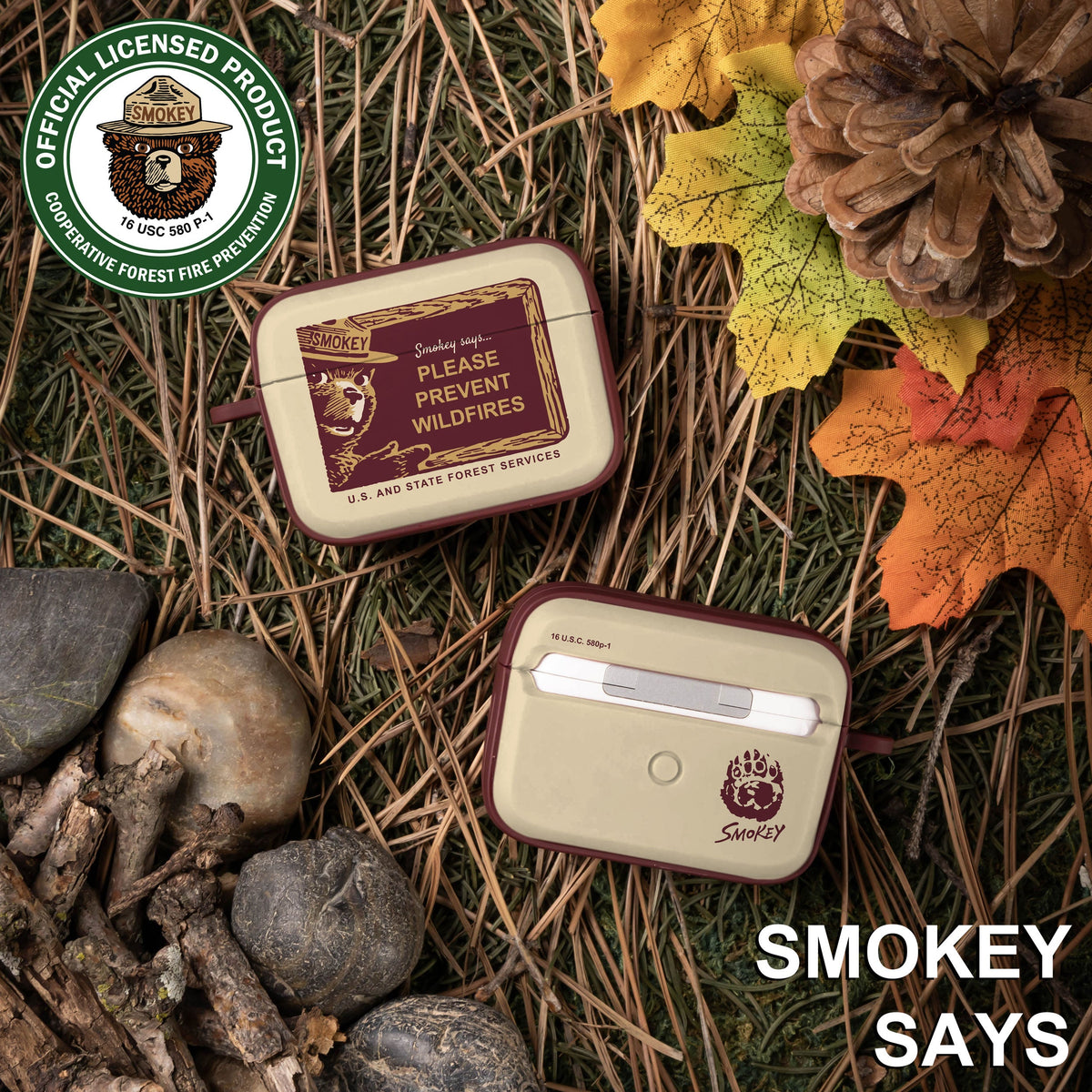Smokey Bear Classic HDX Apple AirPods Pro 1 & 2 Case Cover