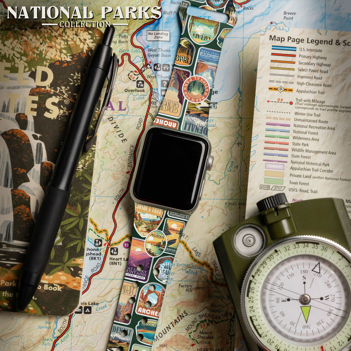 National Parks Stickers HD Apple Watch Band