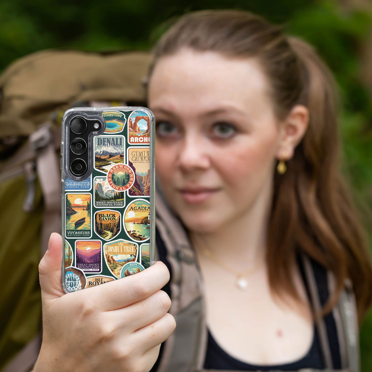 National Parks Stickers HD Samsung Galaxy S24 Phone Case