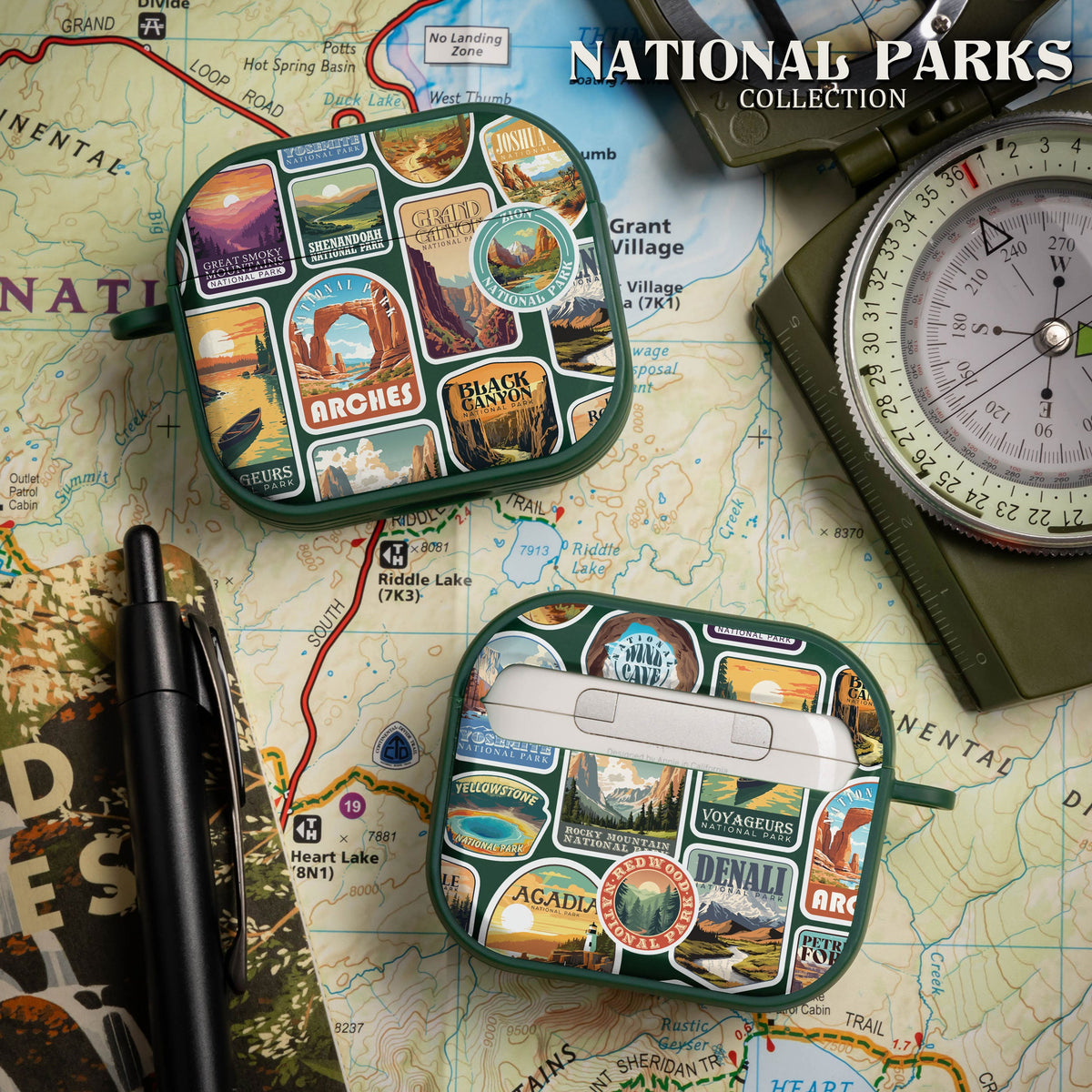 National Parks Stickers HDX Apple Airpods Gen 3 Case Cover